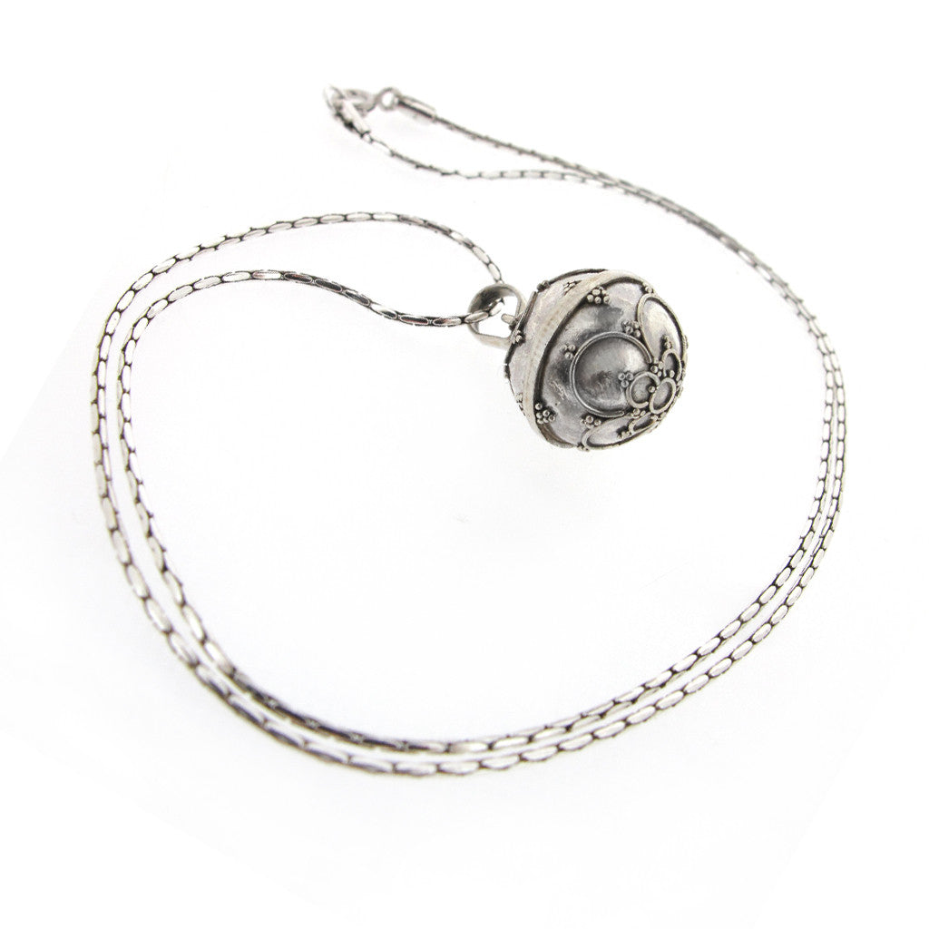 Pixie sterling silver chime ball necklace