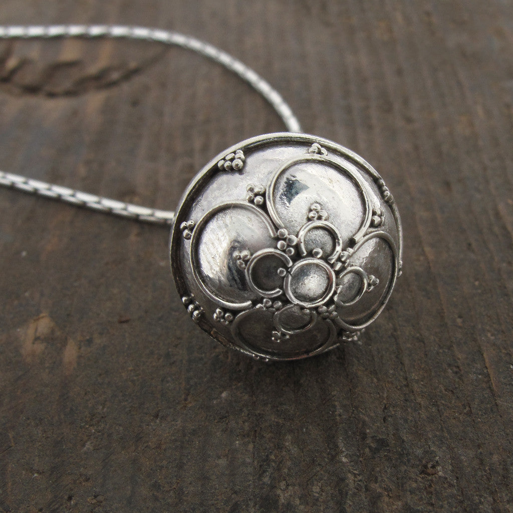 Pixie sterling silver chime ball necklace