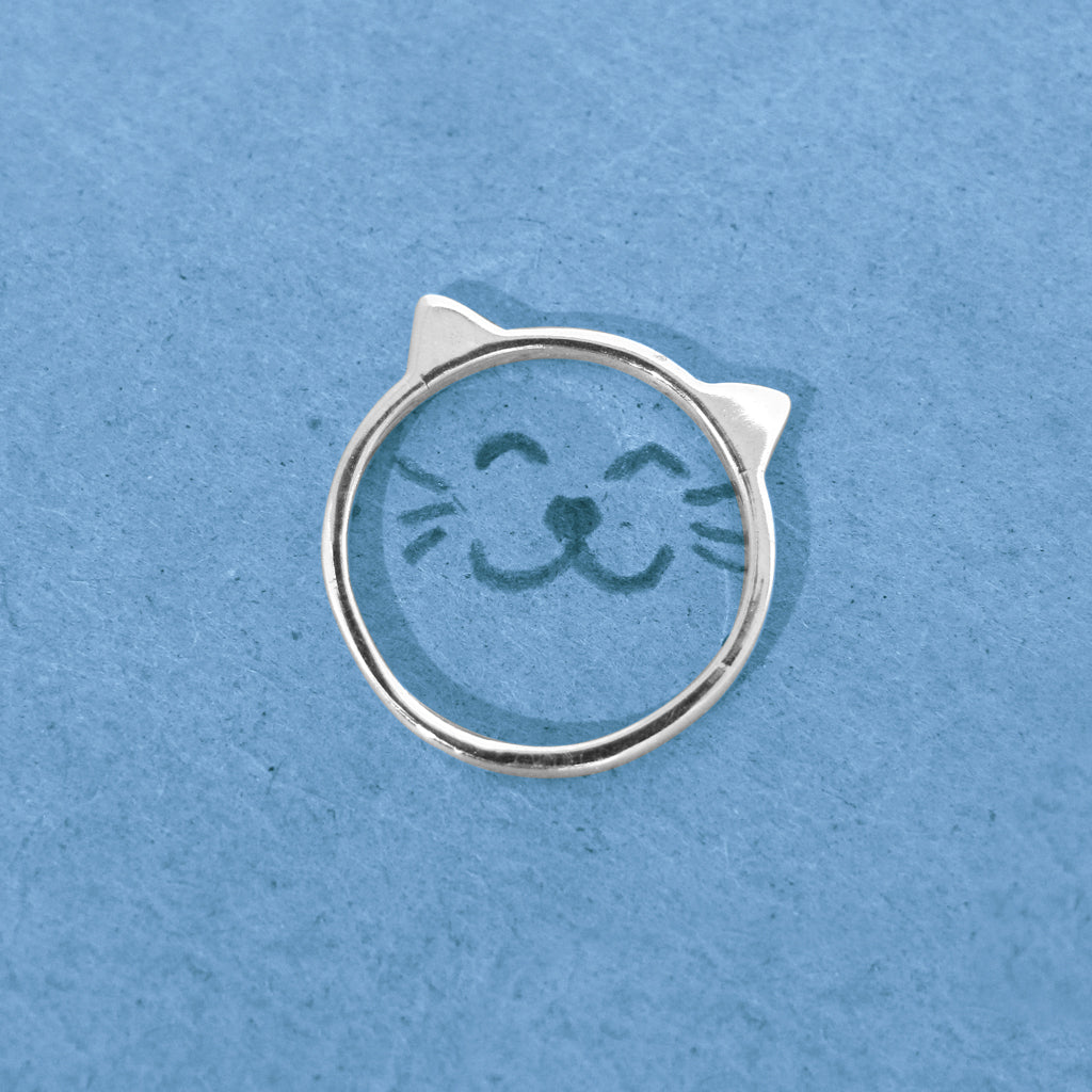 Cat ears ring - Sterling silver 925