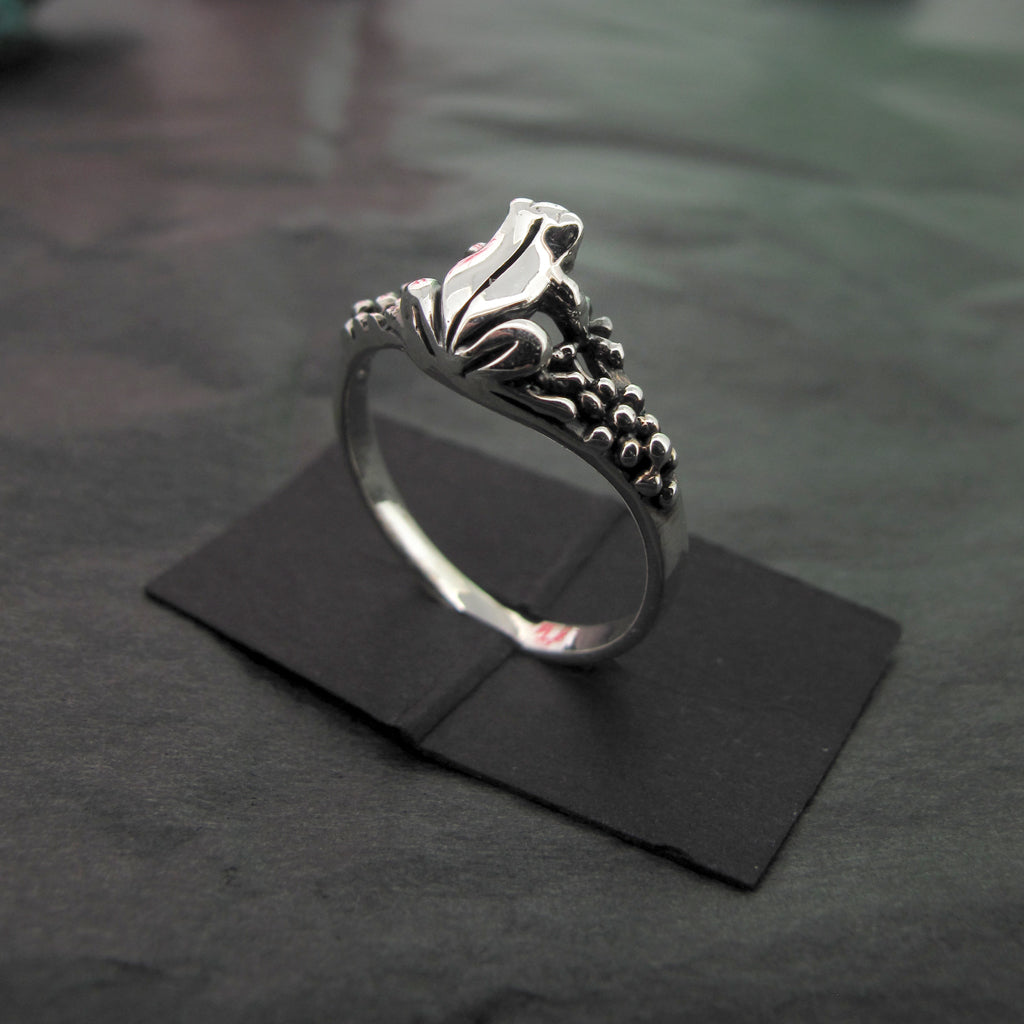 Frog Prince sterling silver ring