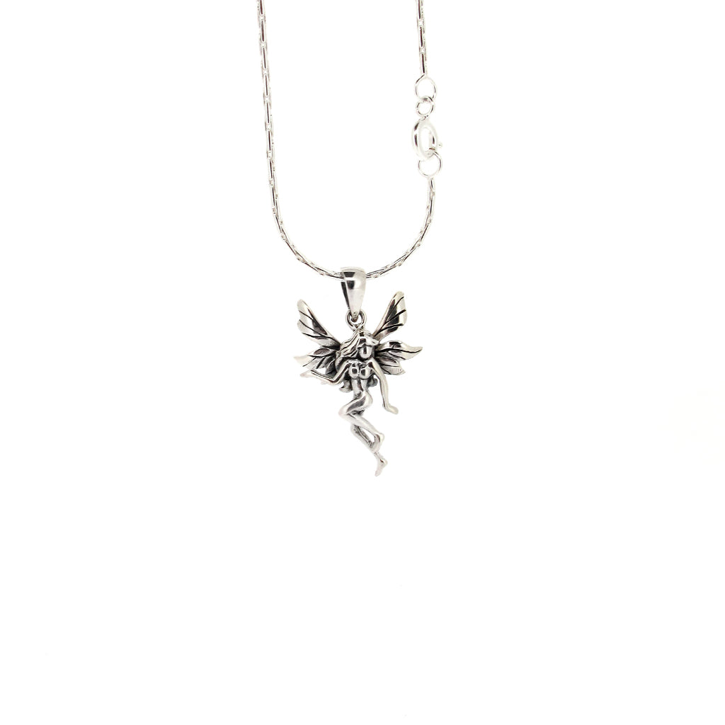 Woodland Fairy Sterling silver pendant on sterling silver chain