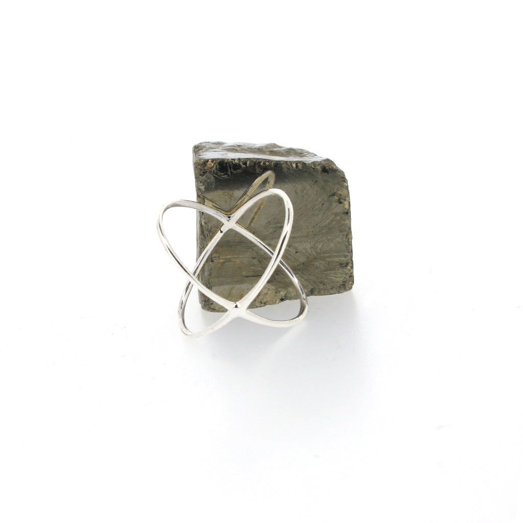 Gyroscope ring, sterling silver 925
