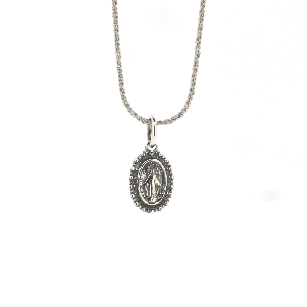 Mary sterling silver pendant on sterling silver chain