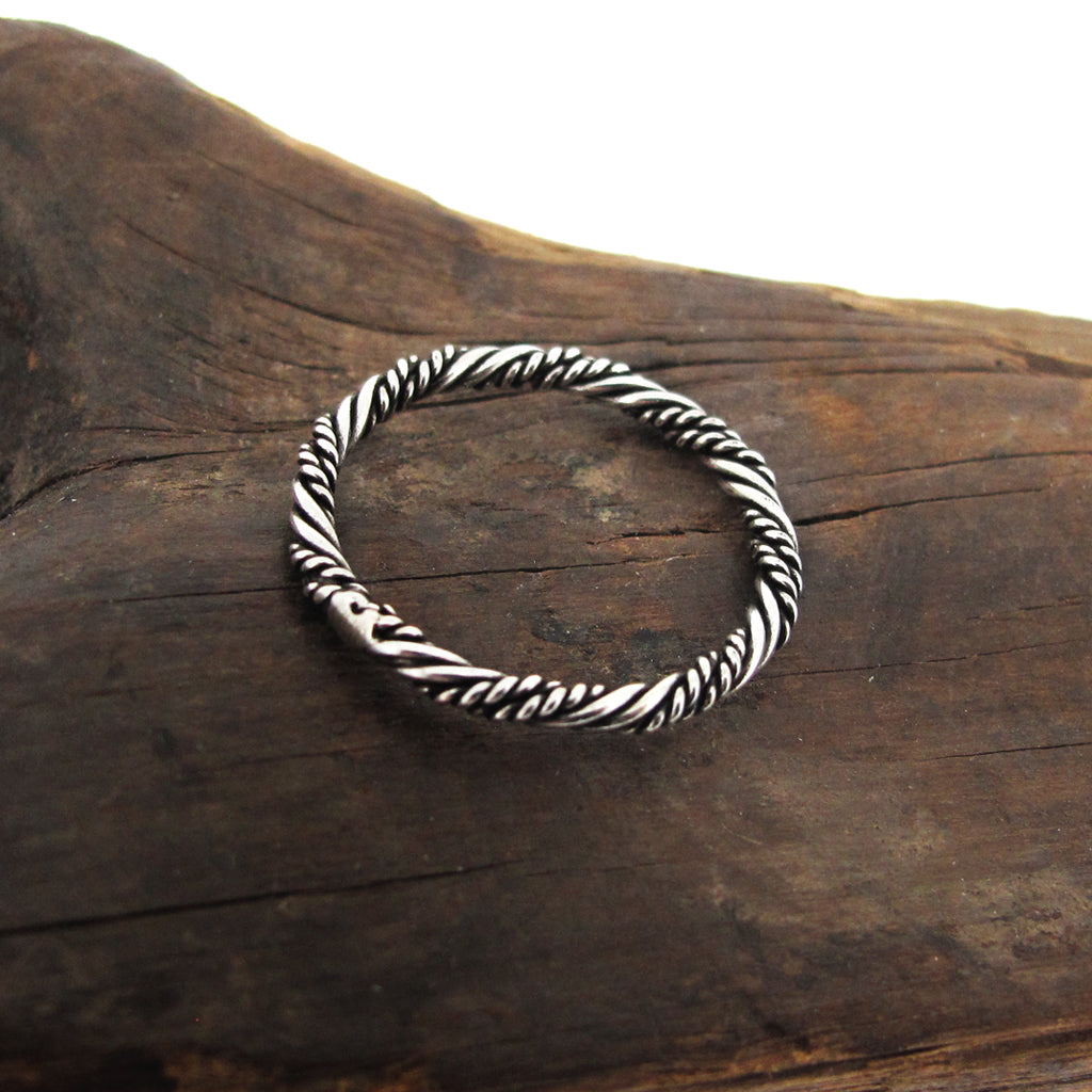 Celtic rope braid ring - Sterling silver 925