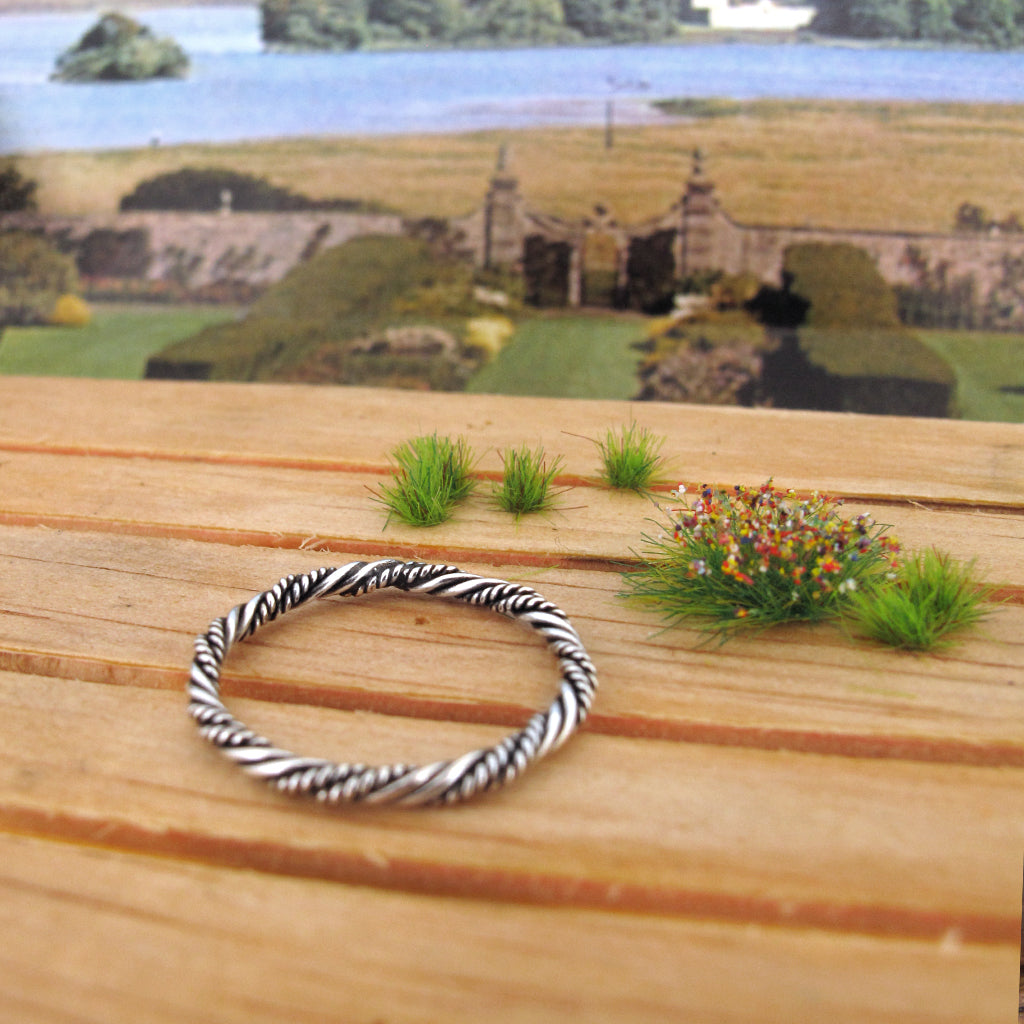 Celtic rope braid ring - Sterling silver 925