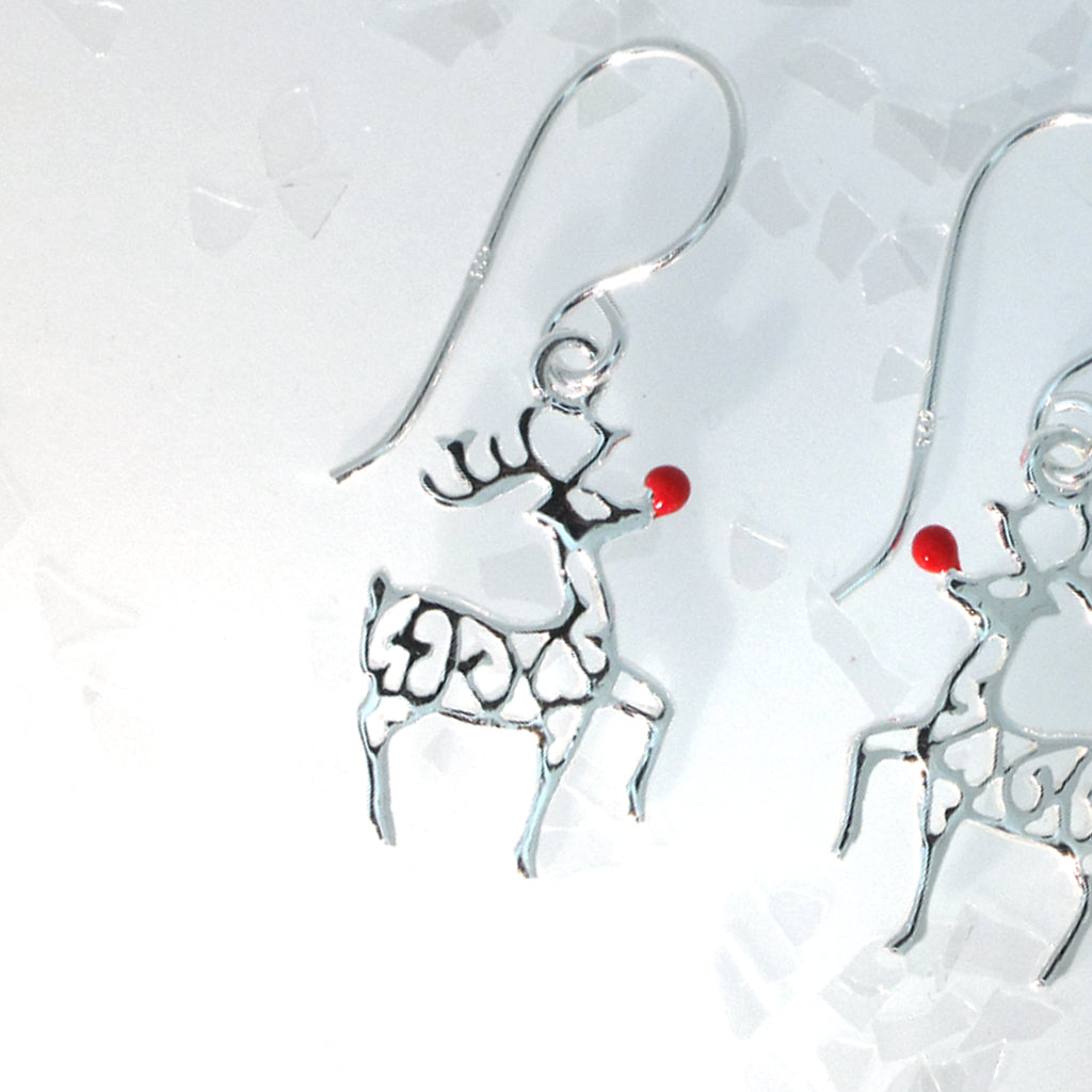 Reindeer sterling silver earrings