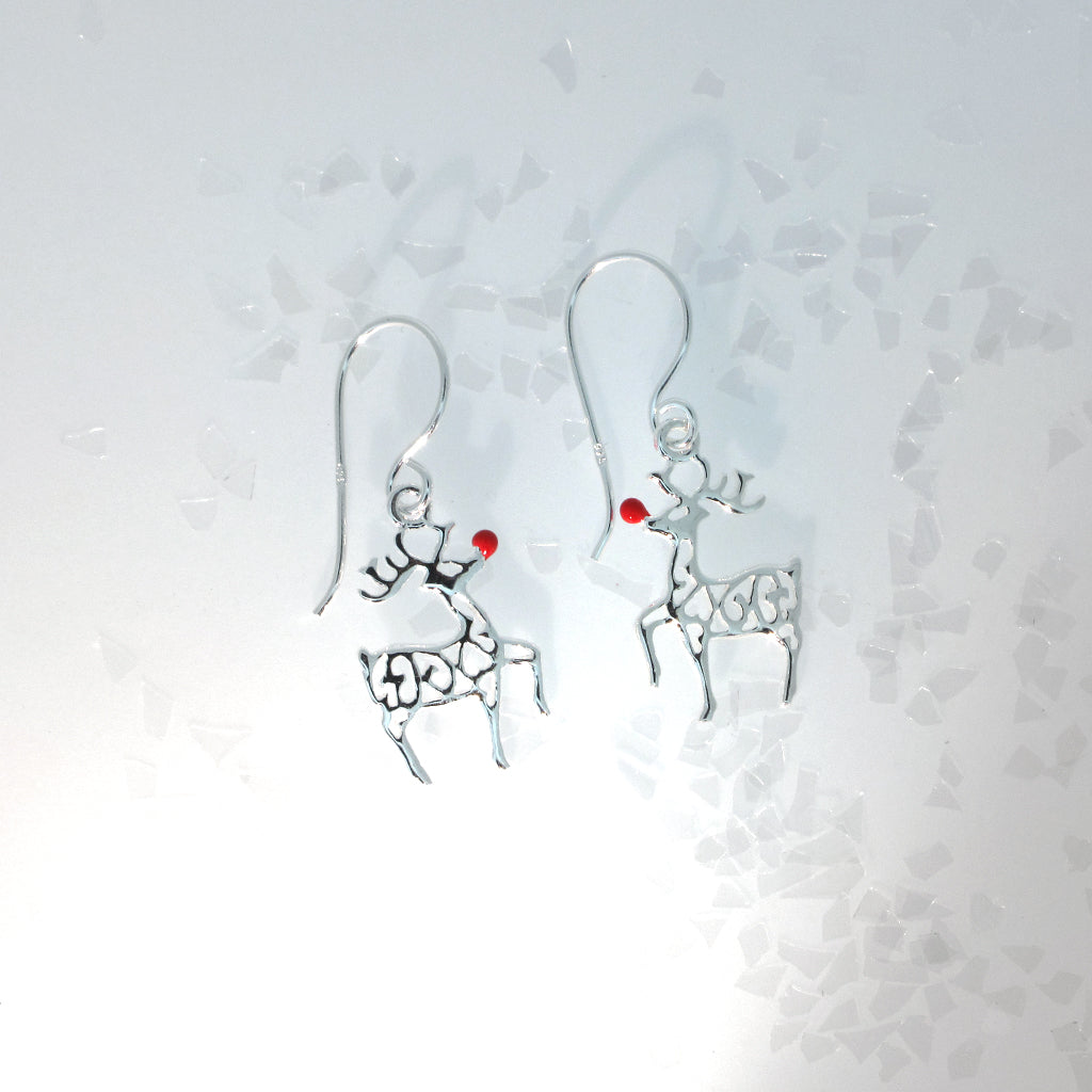 Reindeer sterling silver earrings