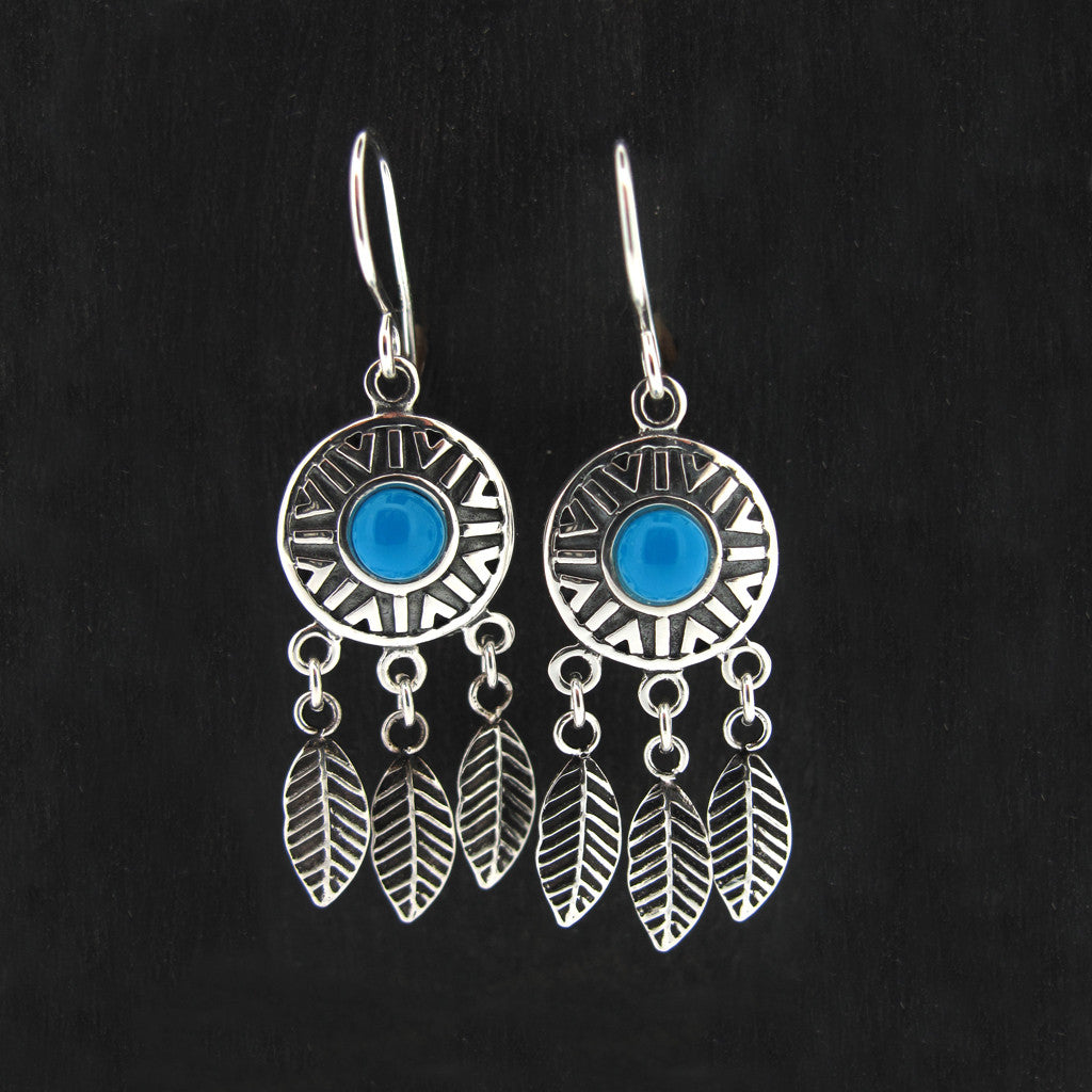 Dream catcher sterling sterling silver earrings
